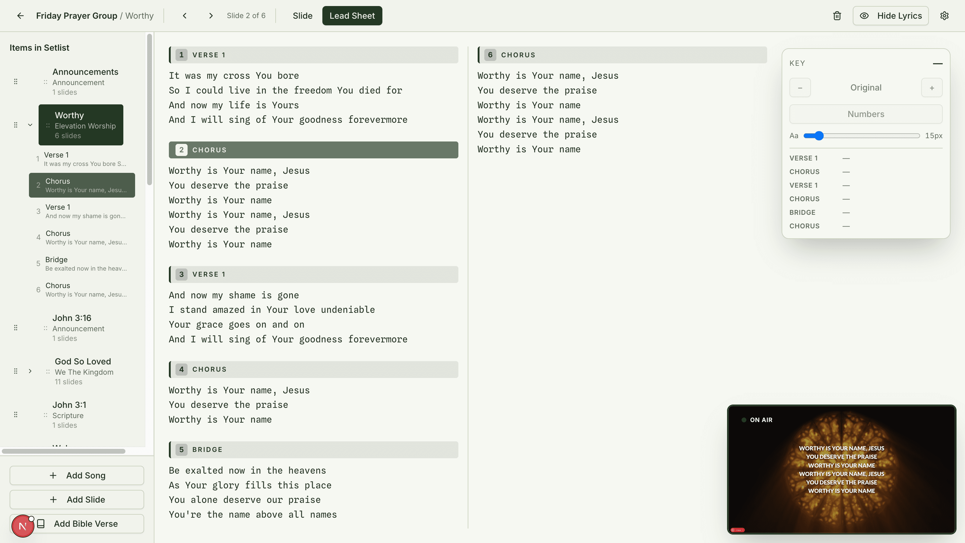 …the chorus goes live.